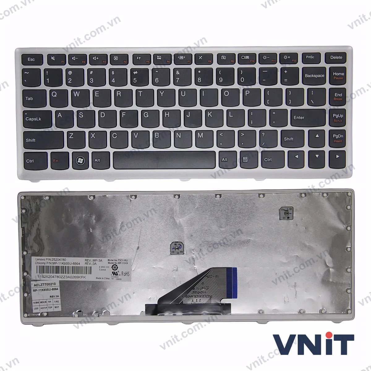 Bàn phím Laptop Lenovo U310 frame (Màu bạc)