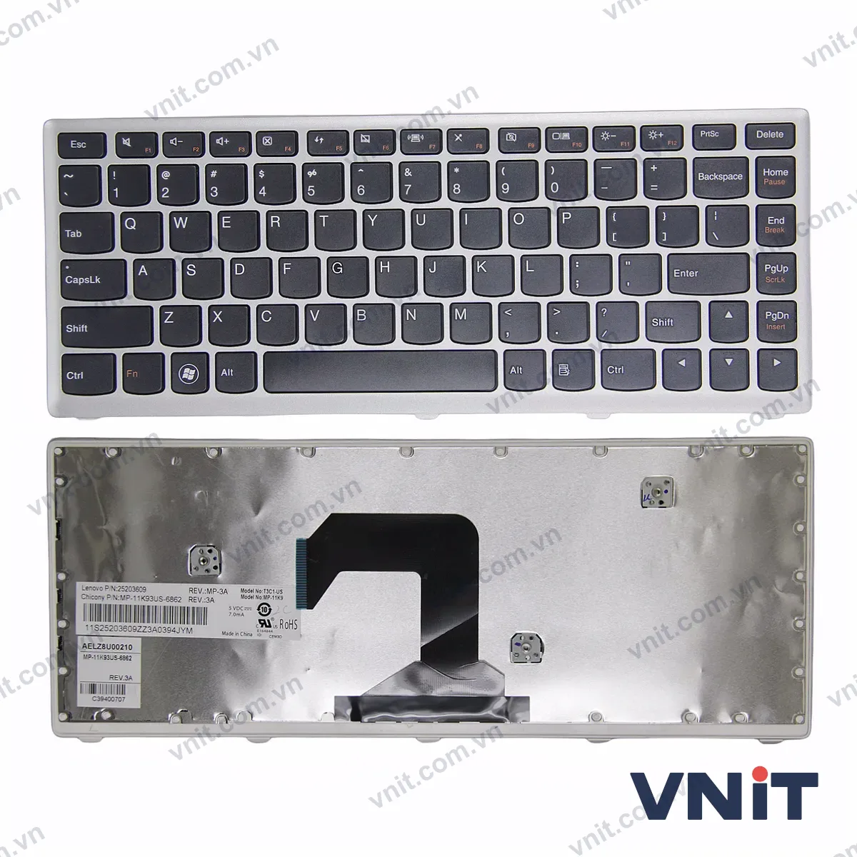 Bàn phím Laptop Lenovo U410 frame (Màu bạc)