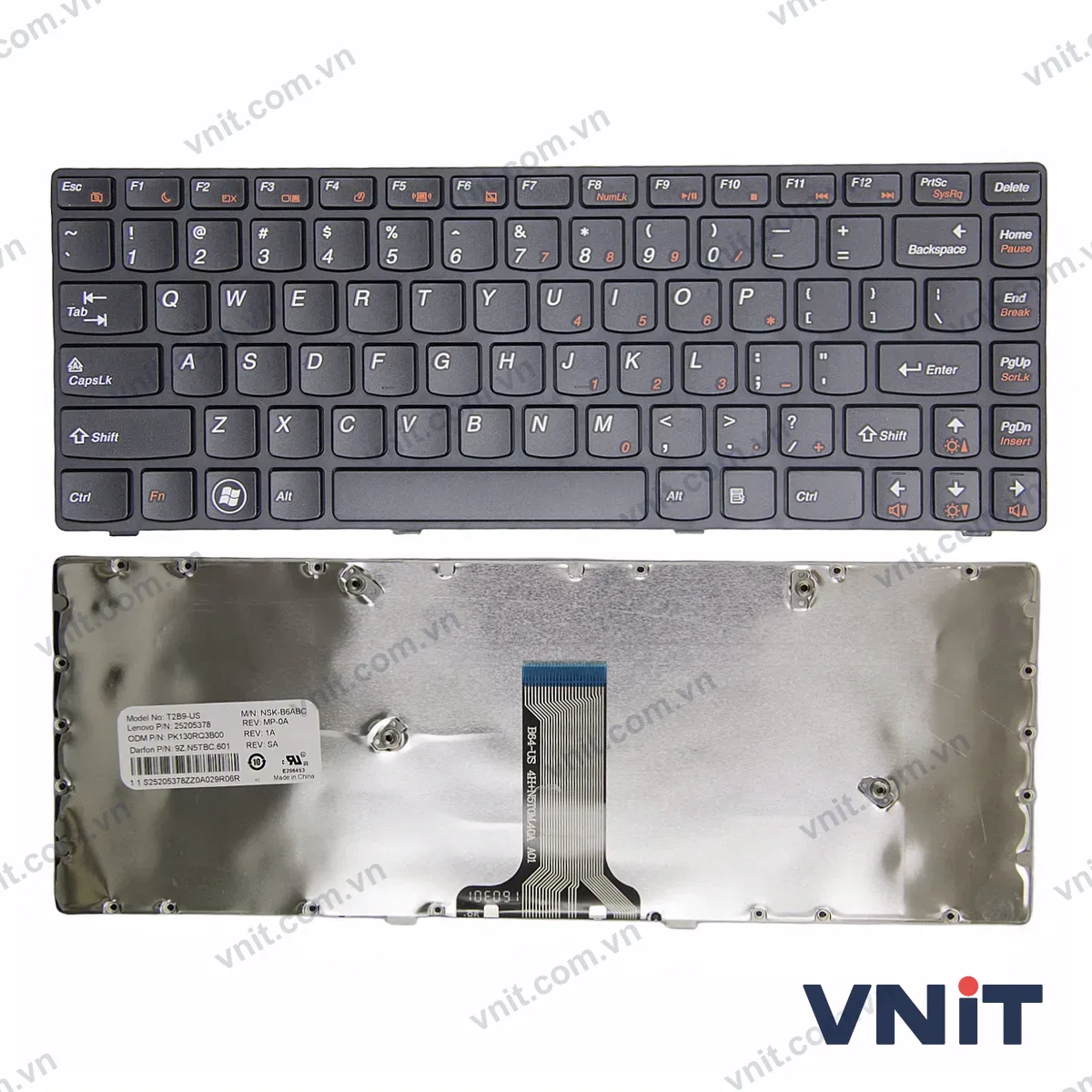 Bàn phím Laptop Lenovo V370 frame (Màu đen)