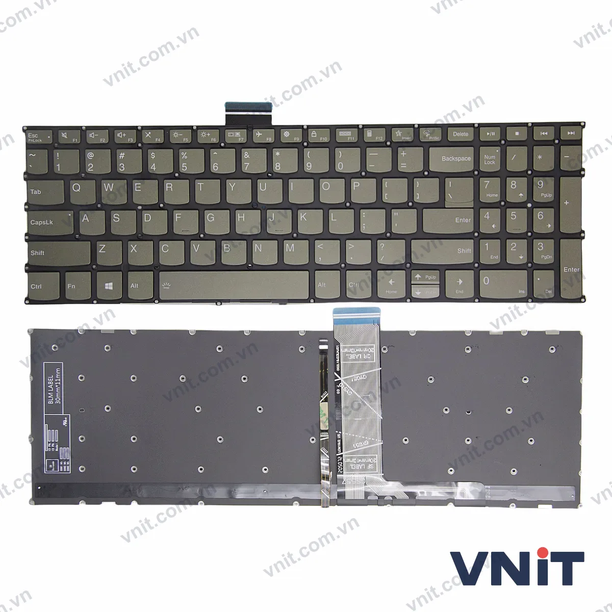 Bàn phím Laptop Lenovo XIAOXIN 16 IRL8 ABR8 IAH8 Slim 5 16 15P IMH (Có đèn nền) (Màu xanh lá)