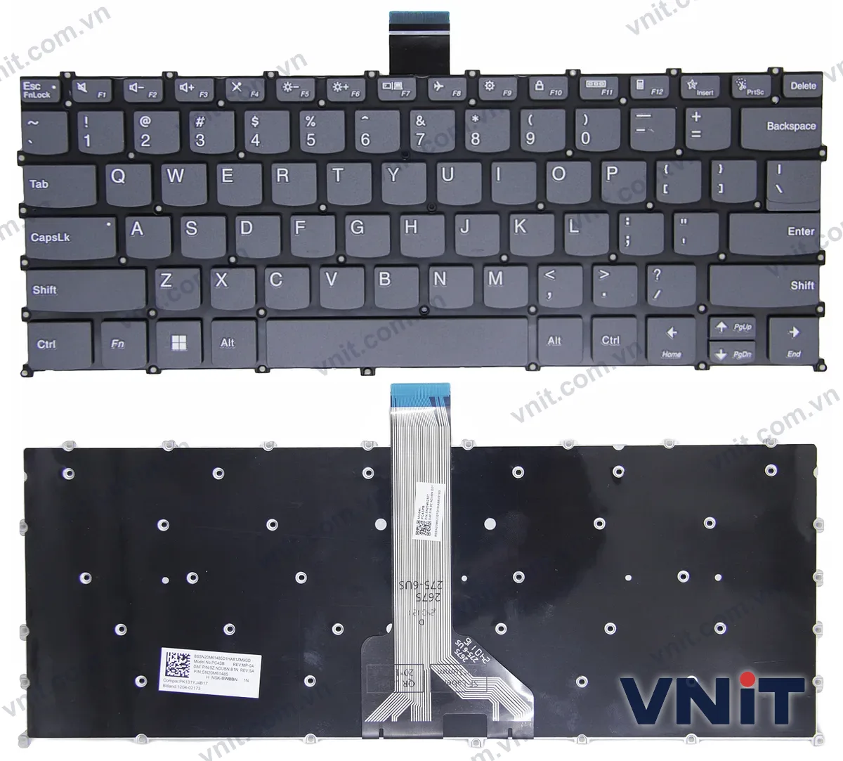 Bàn phím Laptop Lenovo XIAOXIN Pro 14 IRH8 ARP8 APH8, yoga Slim 7 Pro 14IRH8 (Màu đen)