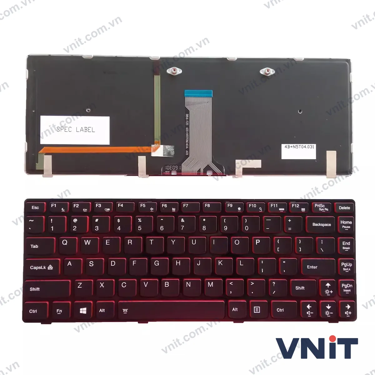 Bàn phím Laptop Lenovo Y400 Y410 Y430P Y400P Y410P Y400N Y410N (Có đèn nền) (Màu đỏ)