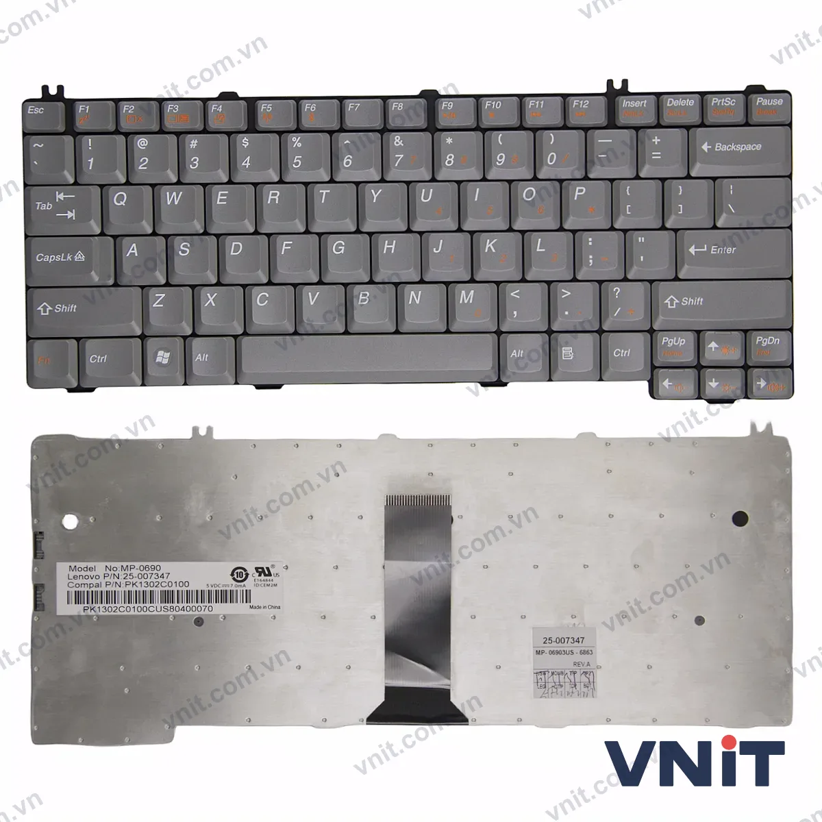 Bàn phím Laptop Lenovo Y430 G230 G430 G450 G450A G455 G530 F31G F41M (Màu xám)