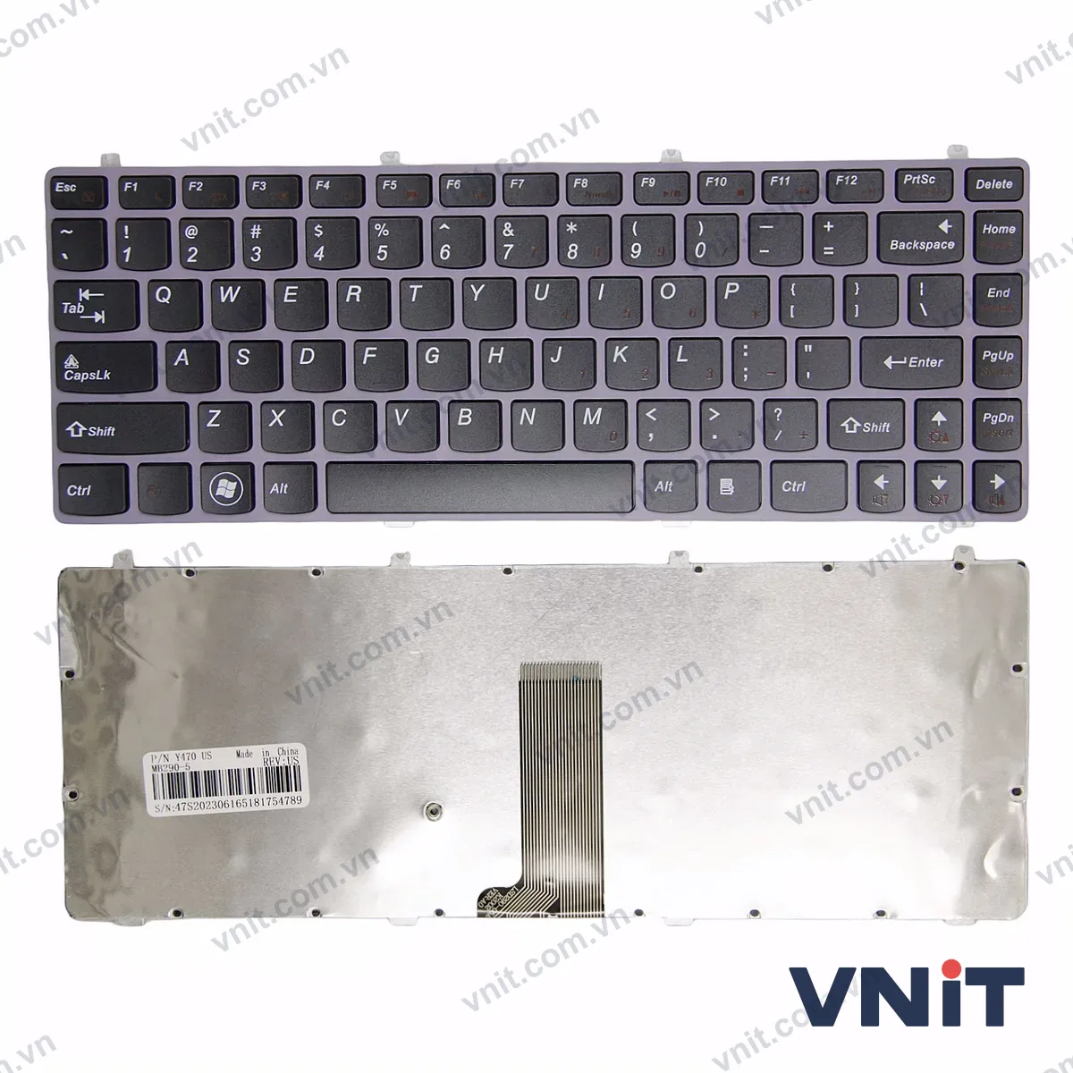 Bàn phím Laptop Lenovo Y470 Y475 frame OEM (Màu hồng)