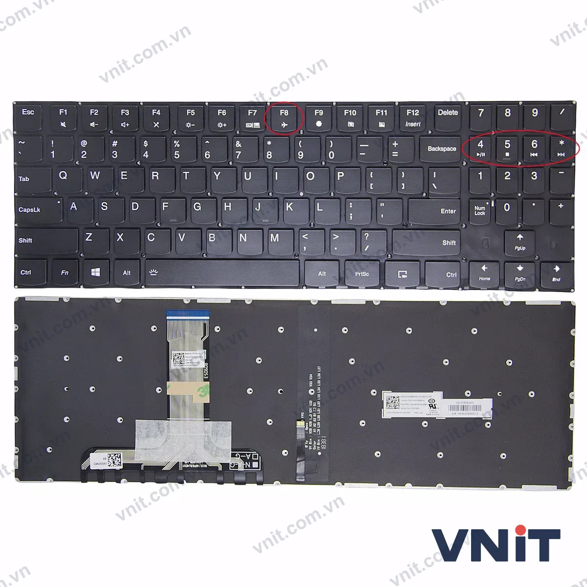 Bàn phím Laptop Lenovo Y530-15ICH Y540-15IRH Y540-17IRH Y7000 2018 2019 R720 Y520-15 word (Có đèn nền) (Màu trắng)