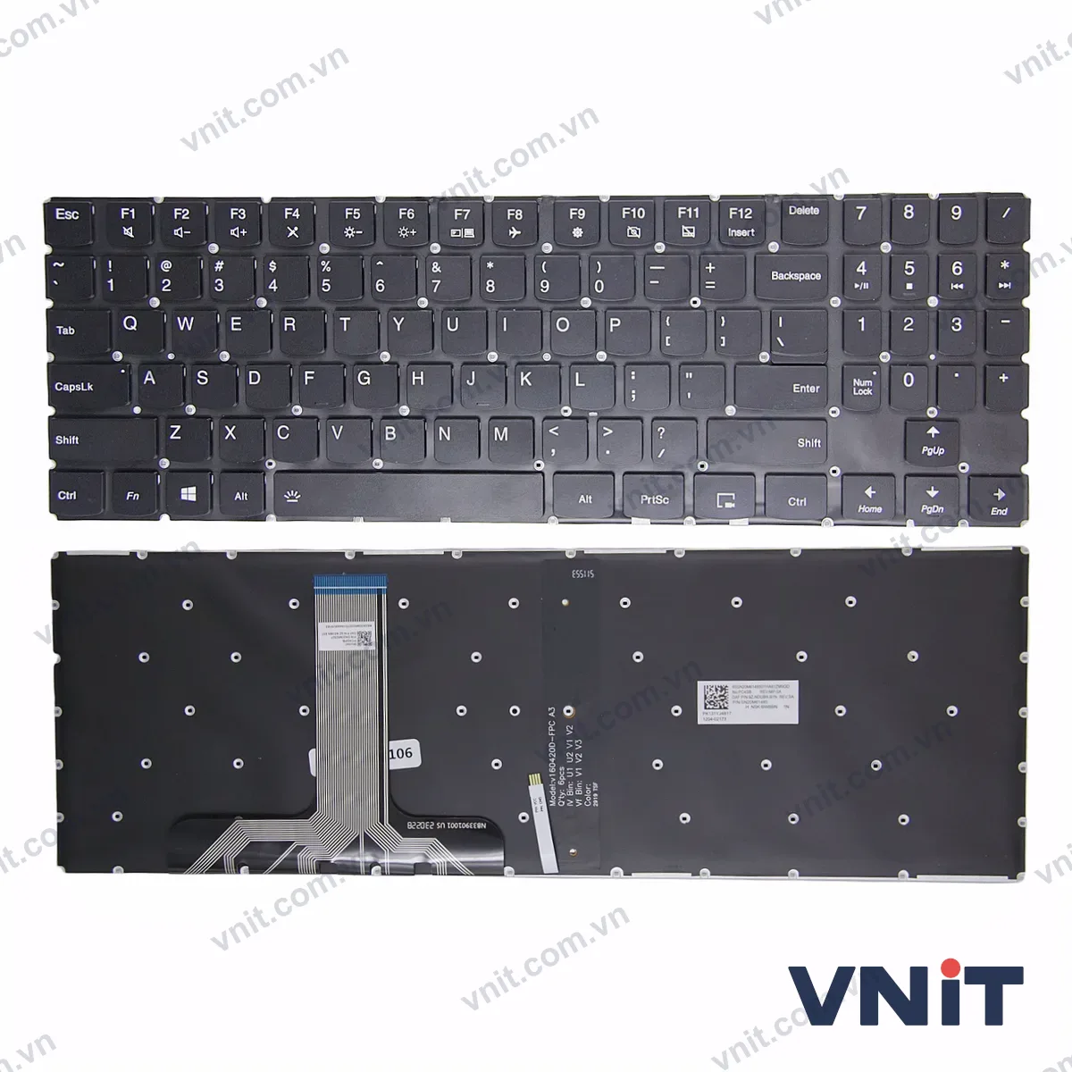 Bàn phím Laptop Lenovo Y530-15ICH Y540-15IRH Y540-17IRH Y7000 2018 2019 word OEM (Có đèn nền) (Màu trắng)