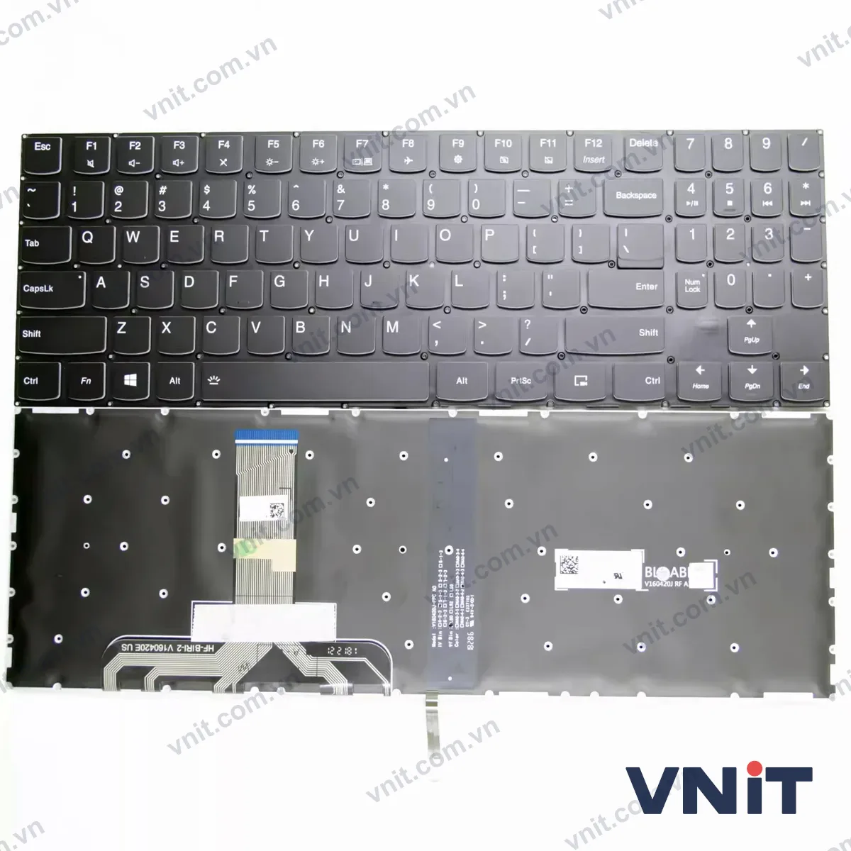 Bàn phím Laptop Lenovo Y530-15ICH Y540-15IRH Y540-17IRH Y730 Y7000 2018 2019 Crystal keycap (Có đèn nền) (Màu đen)