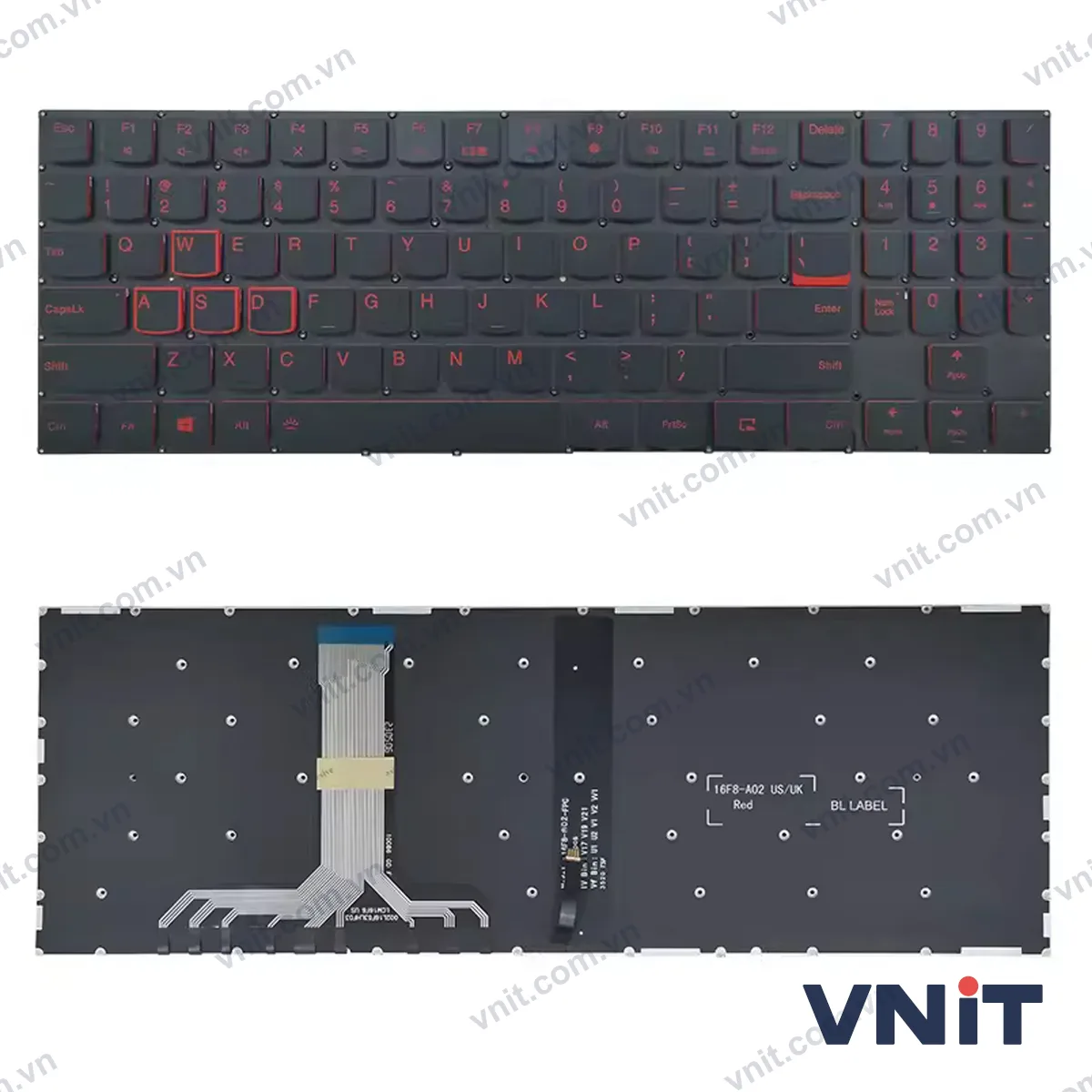 Bàn phím Laptop Lenovo Y530 Y730 (Có đèn nền) (Màu đen)