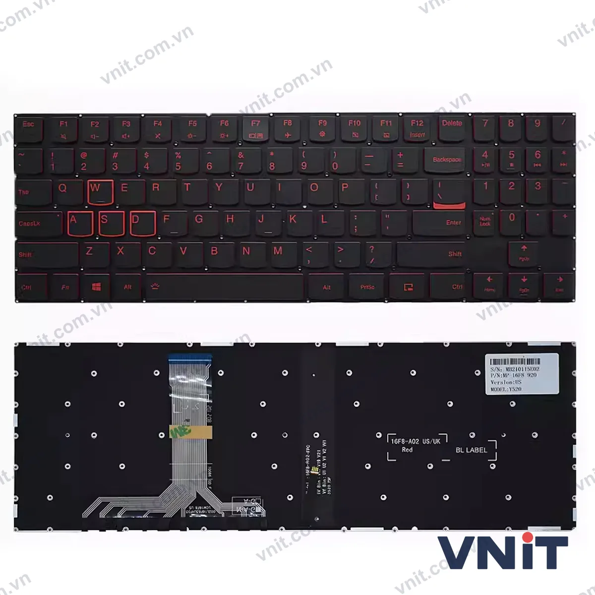 Bàn phím Laptop Lenovo Y7000P, Y7000, Y530-15ICH, Y540-15IRH, Y540-17IRH (Có đèn nền) (Màu đỏ)