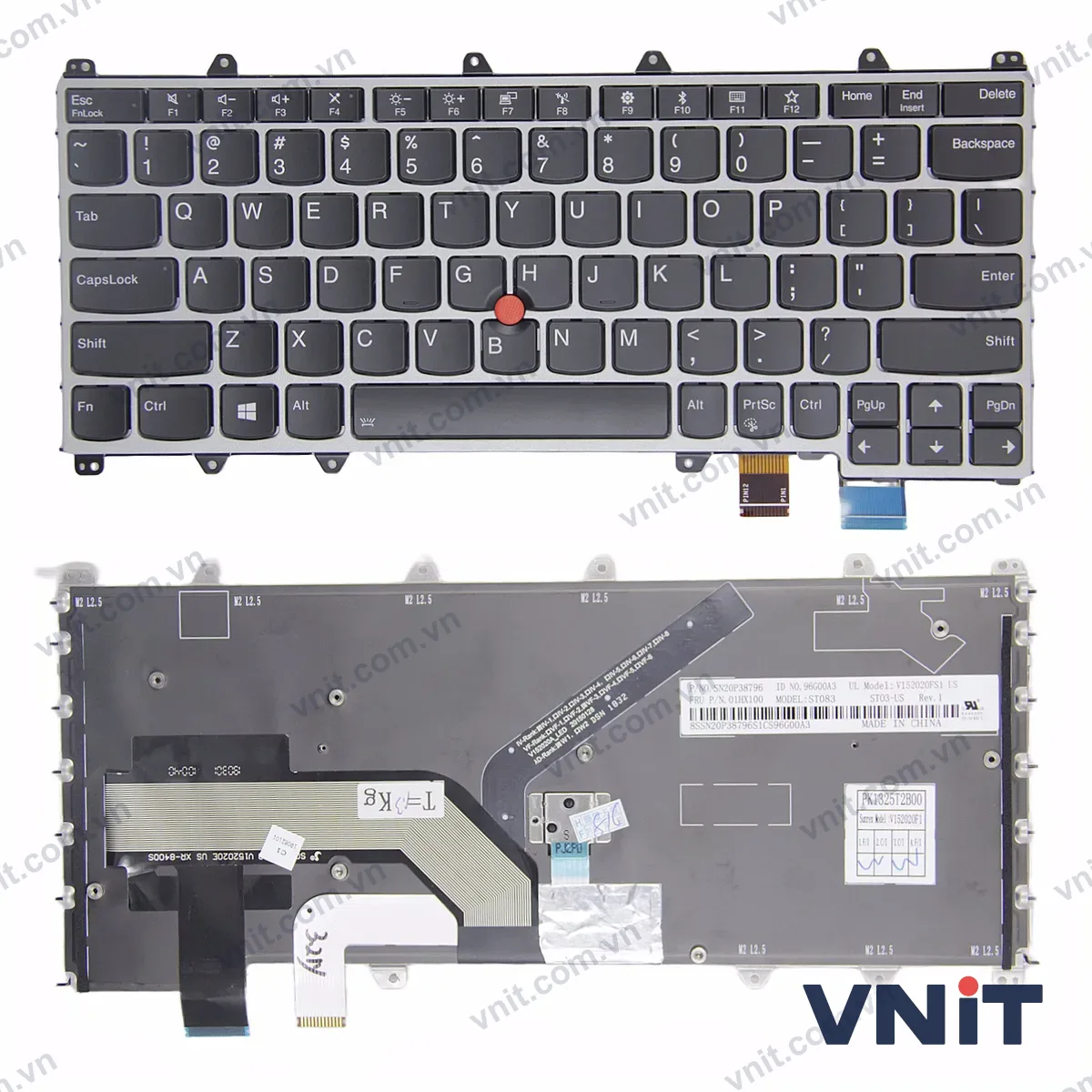 Bàn phím Laptop Lenovo yoga 260 yoga 370 X380 S1 Gen 2 Gen 3 Gen 4 (Có đèn nền) (Màu bạc)