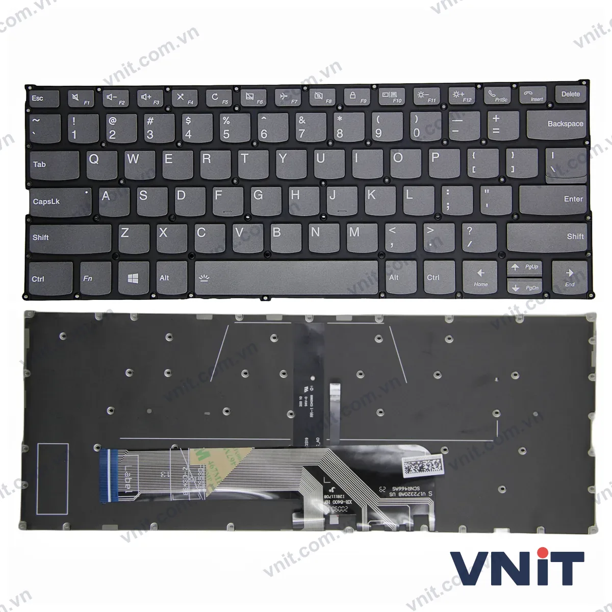Bàn phím Laptop Lenovo yoga 6-13ARE05, 6-13ALC6, V340-14IIL, V340-14IML, call (Có đèn nền) (Màu xám)
