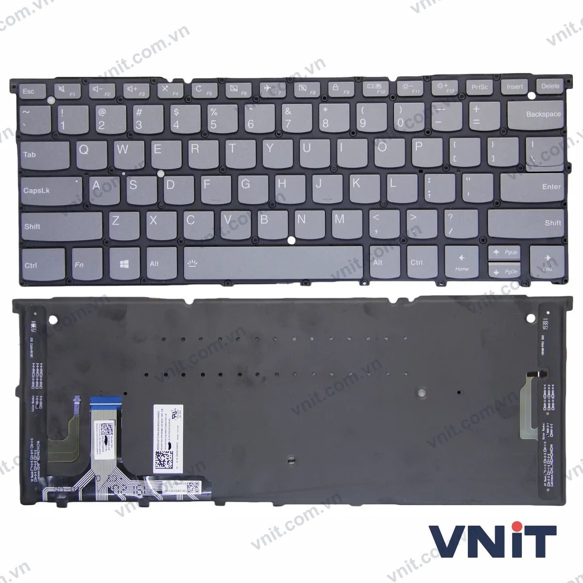 Bàn phím Laptop Lenovo yoga S940-14 S940-14IIL S940-14IWL LS40 (Có đèn nền) (Màu xám)