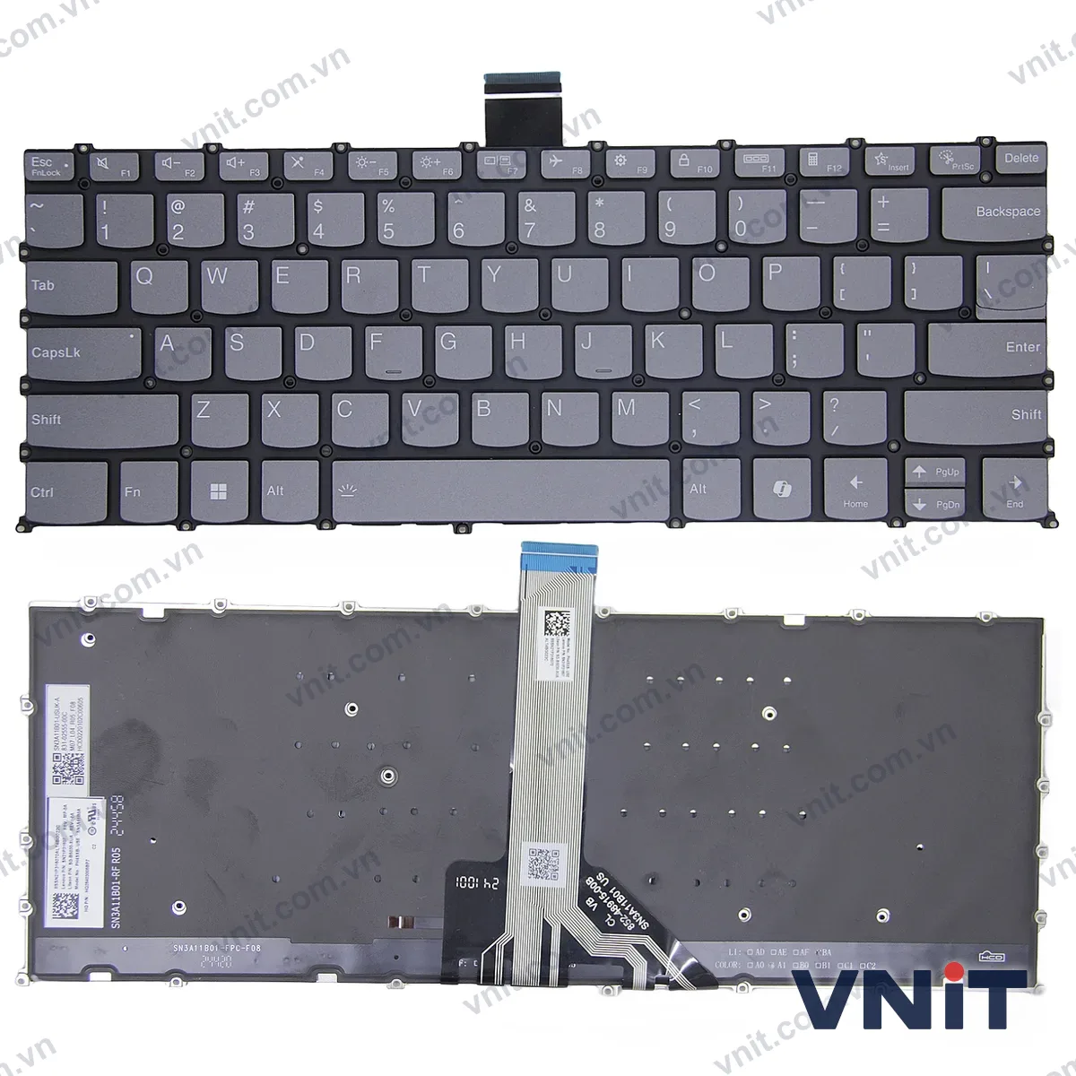 Bàn phím Laptop Lenovo yoga Slim 6 14IAP8 14IRP8 14APU8 14IRH8, AI (Có đèn nền) (Màu xám)