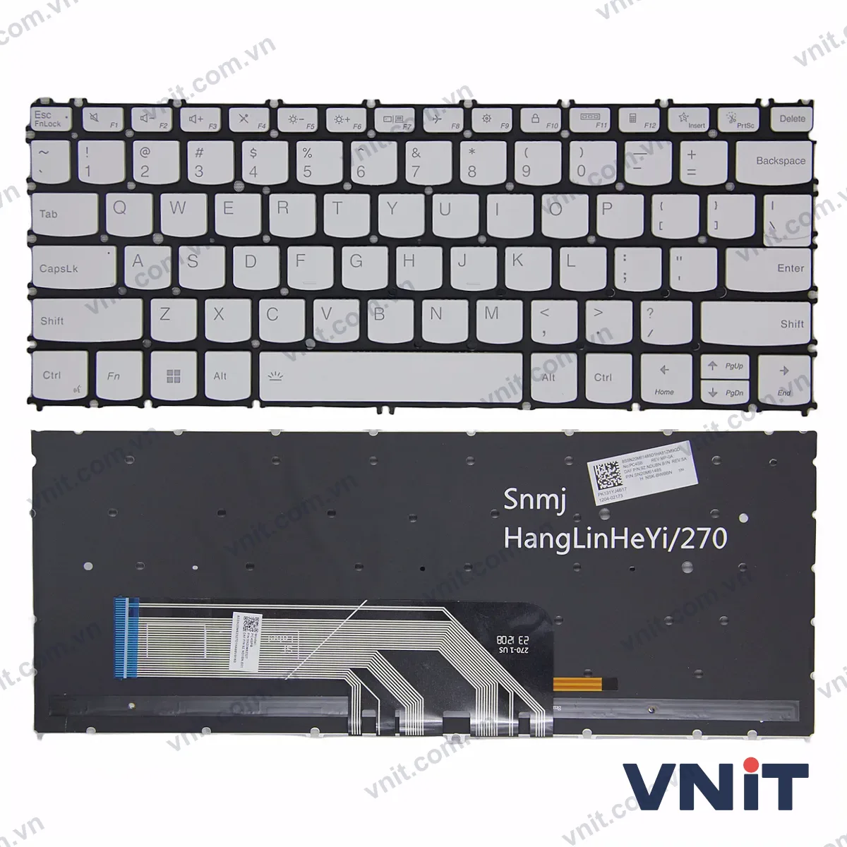 Bàn phím Laptop Lenovo yoga Slim7-13ITL5 13ACN05 13sACN 13sITL 2021 OEM (Có đèn nền) (Màu trắng)