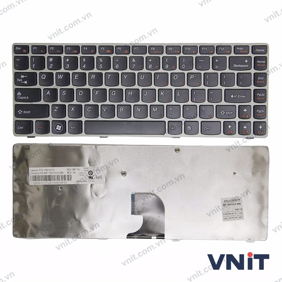 Bàn phím Laptop Lenovo Z360 G360 frame (Màu xám)