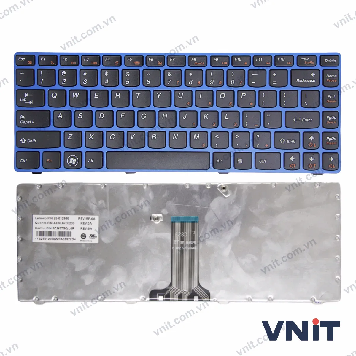 Bàn phím Laptop Lenovo Z470 Z370 Z375 Z370A Z470A Z475A frame (Màu xanh)