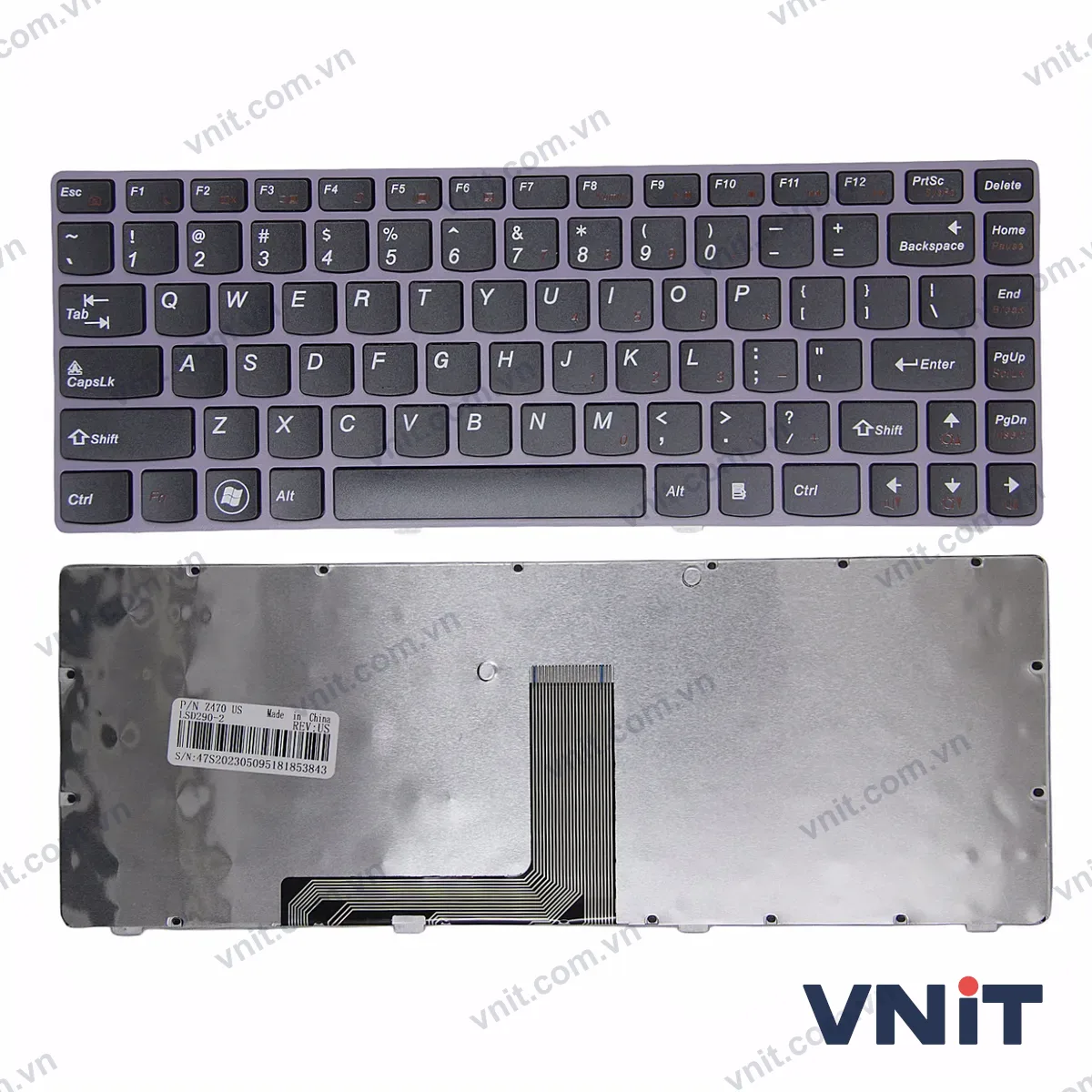 Bàn phím Laptop Lenovo Z470 Z370 Z375 Z370A Z470A Z475A frame OEM (Màu hồng)