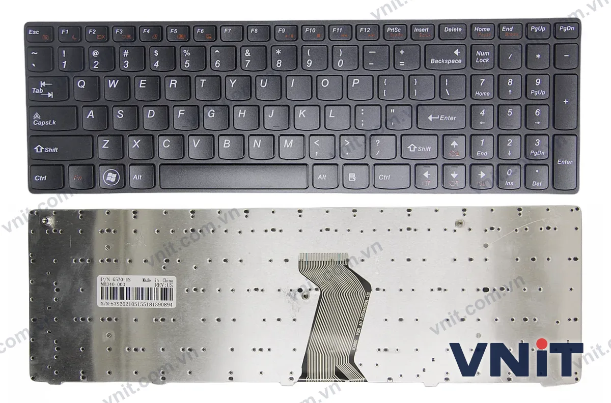 Bàn phím Laptop Lenovo Z560, G570, G575, Z565, Z560A, G570A, G560, G565, frame (Màu đen)