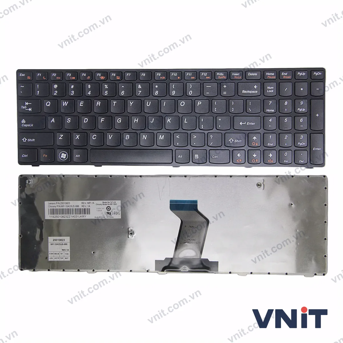 Bàn phím Laptop Lenovo Z570 Z575 B570 B575 V570 V575 B590 V580 B580 frame (Màu đen)