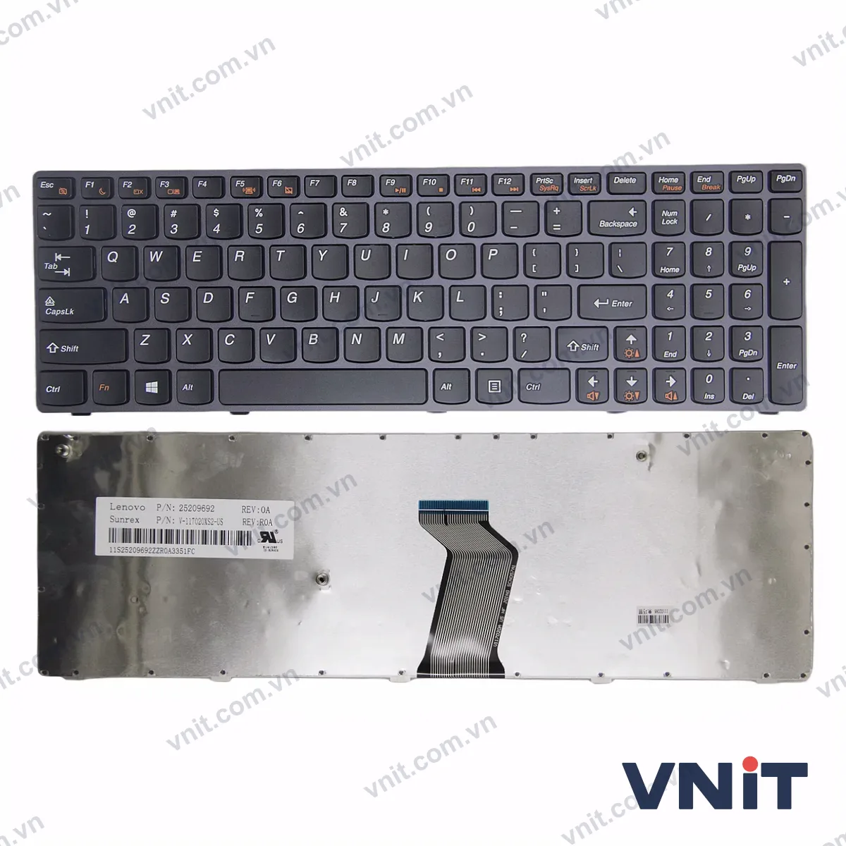 Bàn phím Laptop Lenovo Z570 Z575 B570 B575 V570 V575 B590 V580 B580 frame (Màu xám)