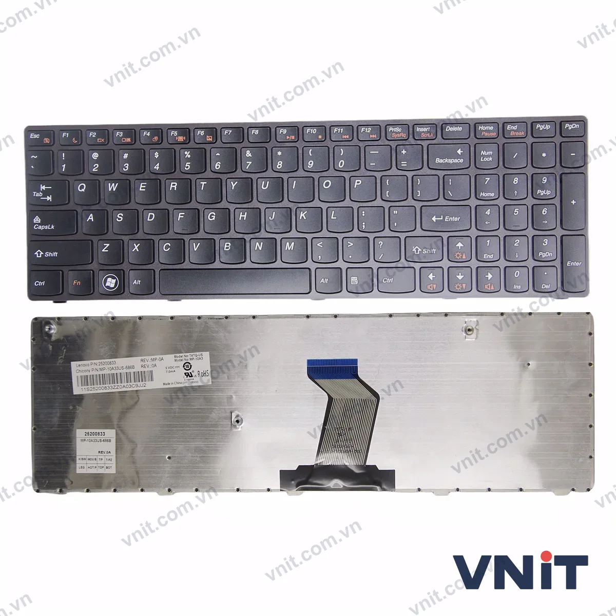Bàn phím Laptop Lenovo Z570 Z575 B570 B575 V570 V575 B590 V580 B580 metal color frame