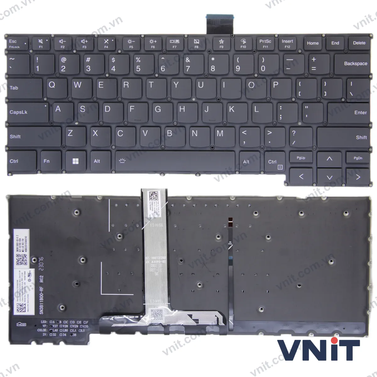 Bàn phím Laptop Lenovo ZHAOYANG X3-14, X5-14, X7-14-IAP, IRL IRH IRHA IMH (Có đèn nền) (Màu đen)