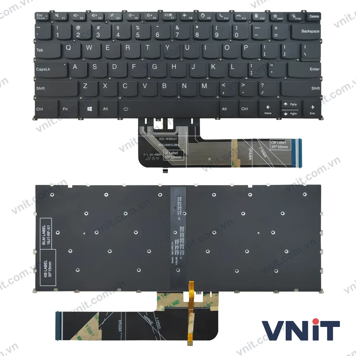 Bàn phím Laptop Lenovo zhaoyang X3-14IRU, X3-14IAP (Có đèn nền) (Màu đen)