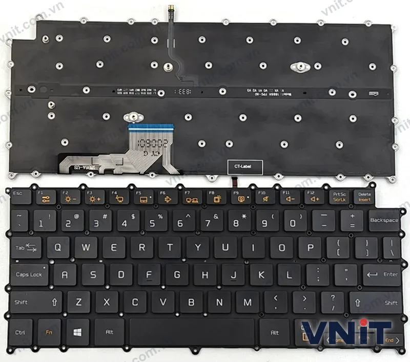 Bàn phím Laptop LG Gram 13Z980, 13ZD980, 13Z990, 14Z980, 14ZD980, 14Z990, 14Z90N, 14ZD90N, 14T90N (Có đèn nền) (Màu đen)