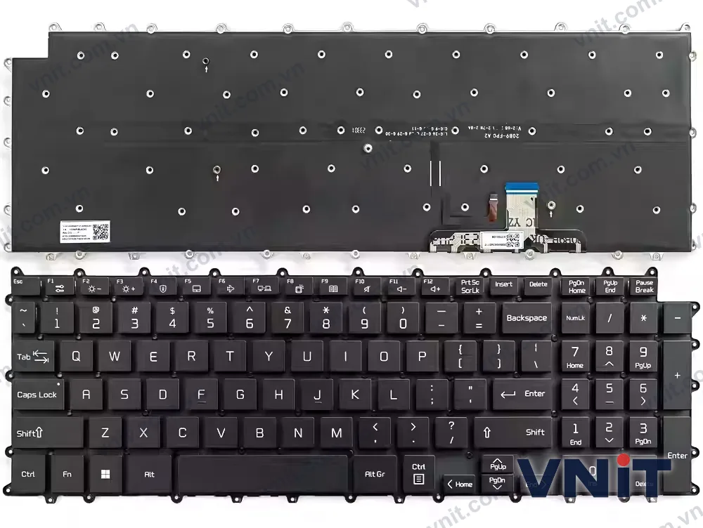 Bàn phím Laptop LG Gram 17Z90P, 17Z90PE, 17Z90P-G, 17Z90P-K, 17Z90P-N, 17Z95P (Có đèn nền)