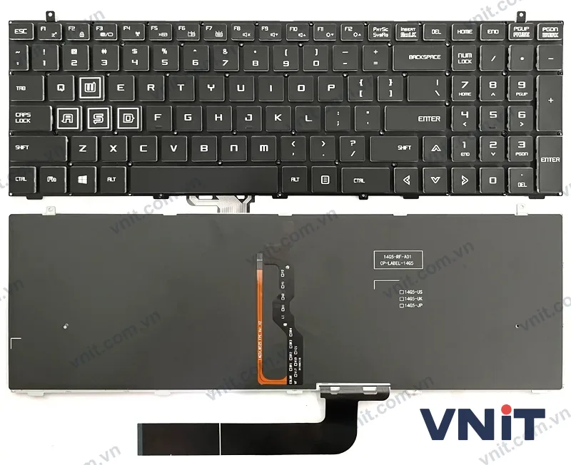 Bàn phím Laptop MACHENIKE T90 PLUS, TG65T, TR26, F117-FP, F117-FPR26, F117-FPR37 (Có đèn nền) (Màu đen)