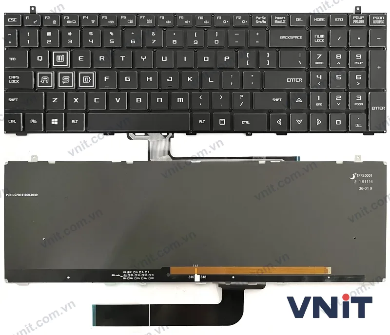 Bàn phím Laptop MACHENIKE T90 PLUS, TG65T, TR26, F117-FP, F117-FPR26, F117-FPR37, RGB (Có đèn nền) (Màu đen)
