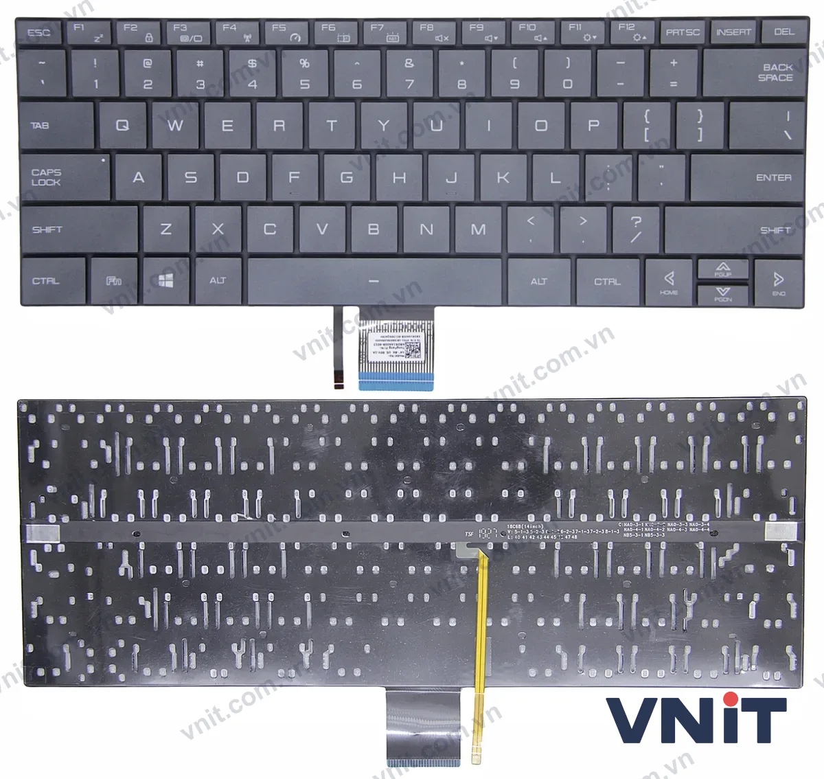 Bàn phím Laptop MECHREVO S1 Air S1 PRO S2 AIR, hasee U43E1, U45A1, 18C6 (Có đèn nền) (Màu đen)