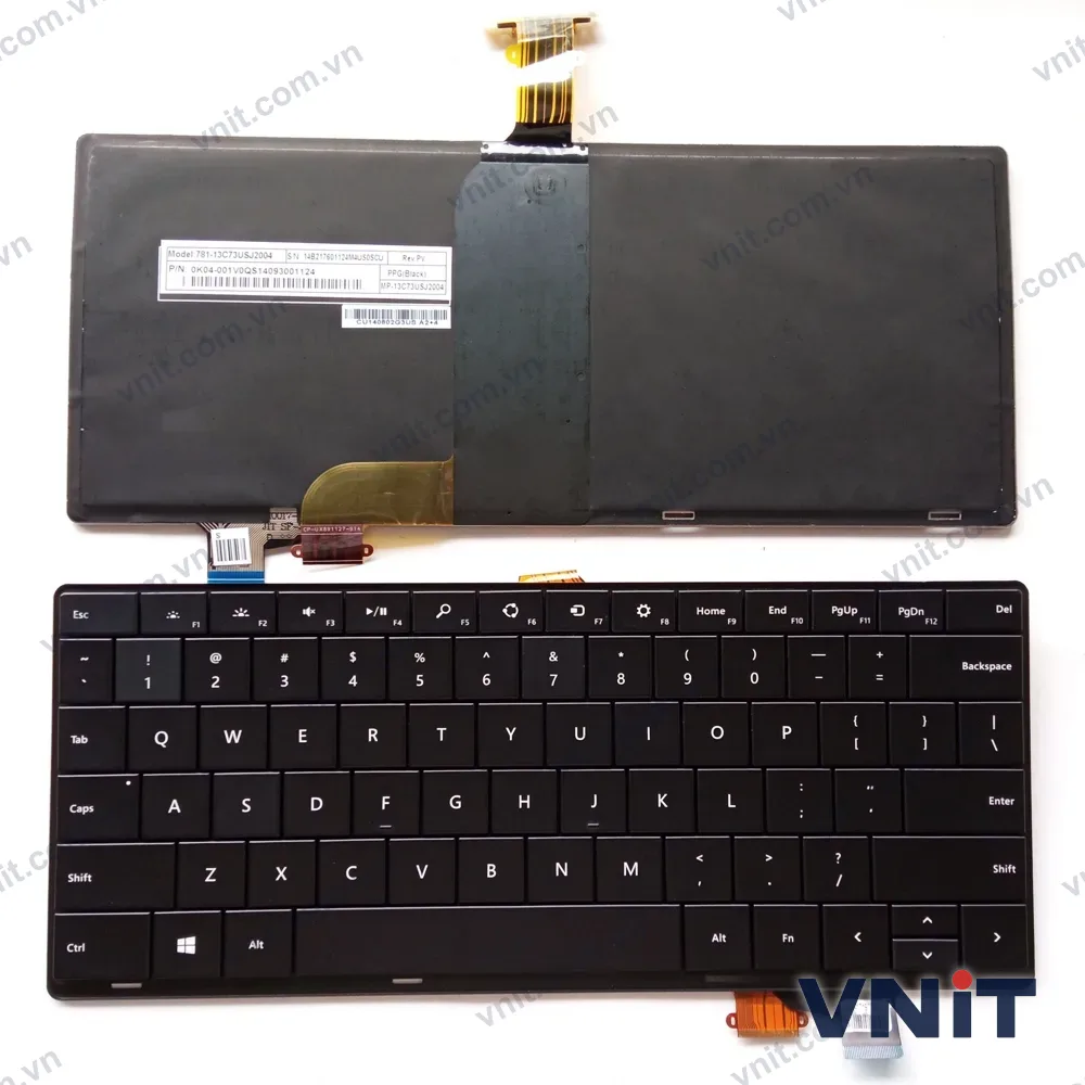 Bàn phím Laptop Microsoft Surface Pro 1 Pro 2 (Có đèn nền) (Màu đen)