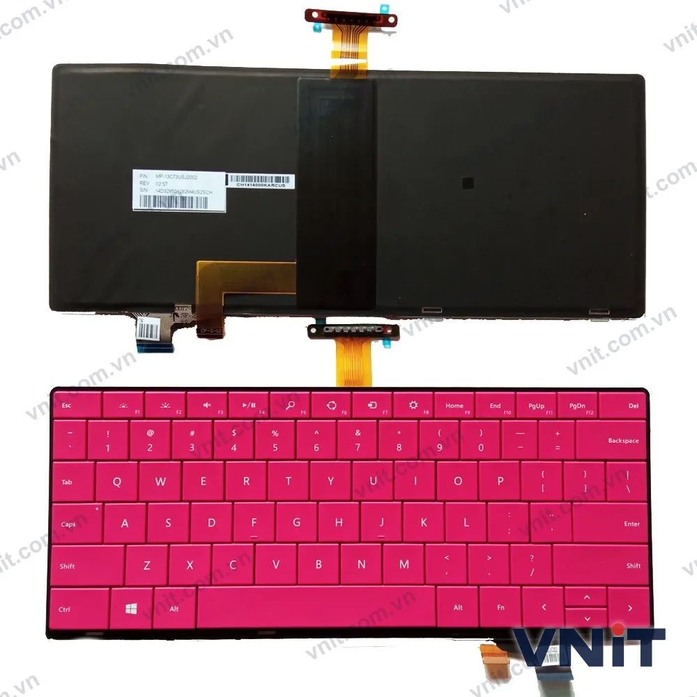 Bàn phím Laptop Microsoft Surface Pro 1 Pro 2 (Có đèn nền) (Màu đỏ)