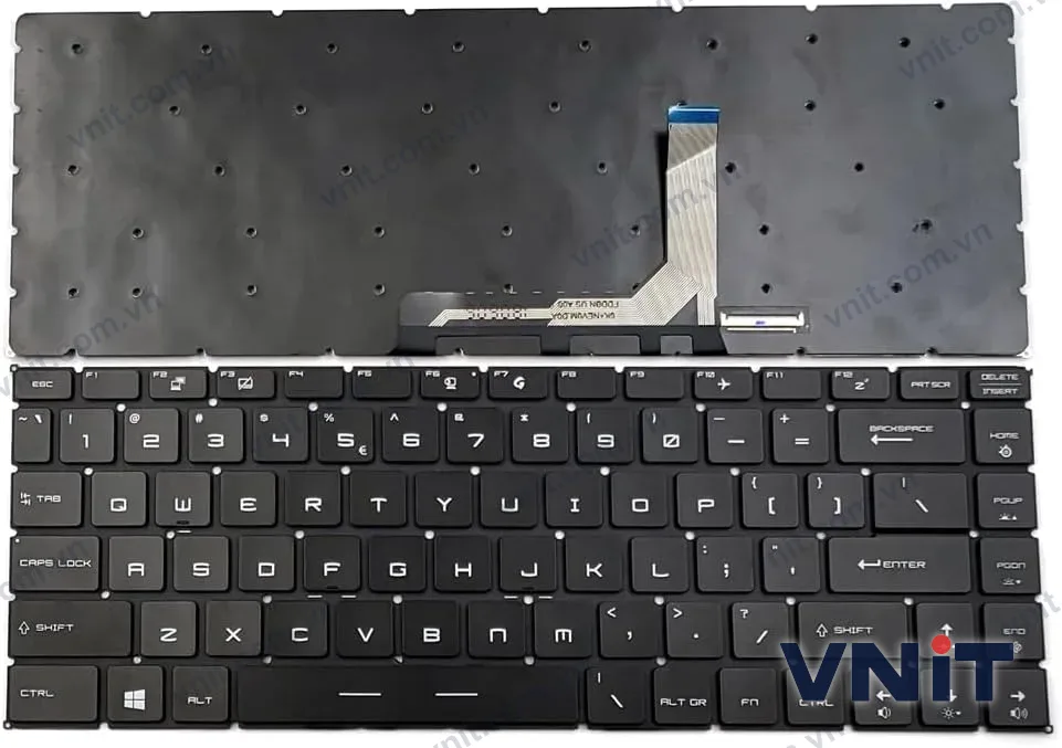Bàn phím Laptop MSI GS65, PS63, GF63, GF65, P65, MS-16W1, MS-16W2, MS-16R3, MS-16R4, per-key RGB (Có đèn nền) (Màu đen)