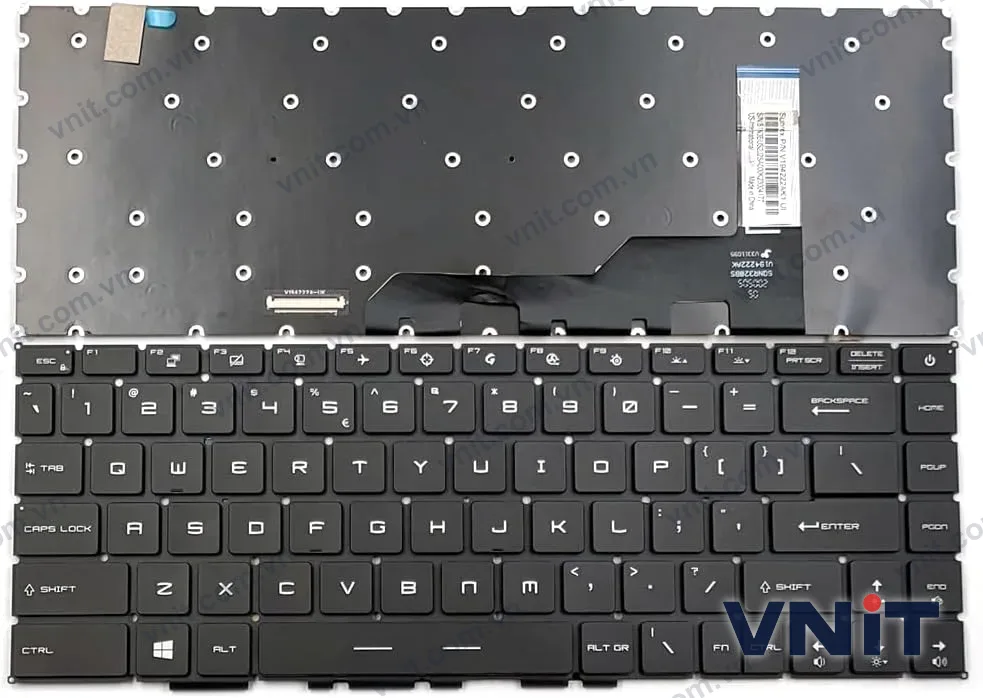 Bàn phím Laptop MSI GS66 GE66 GP66 MS-1541 MS-14C1 MS-14C2 MS-16V1 MS-16V2 MS-16V3 WS66 P40 RGB per-key (Có đèn nền) (Màu đen)