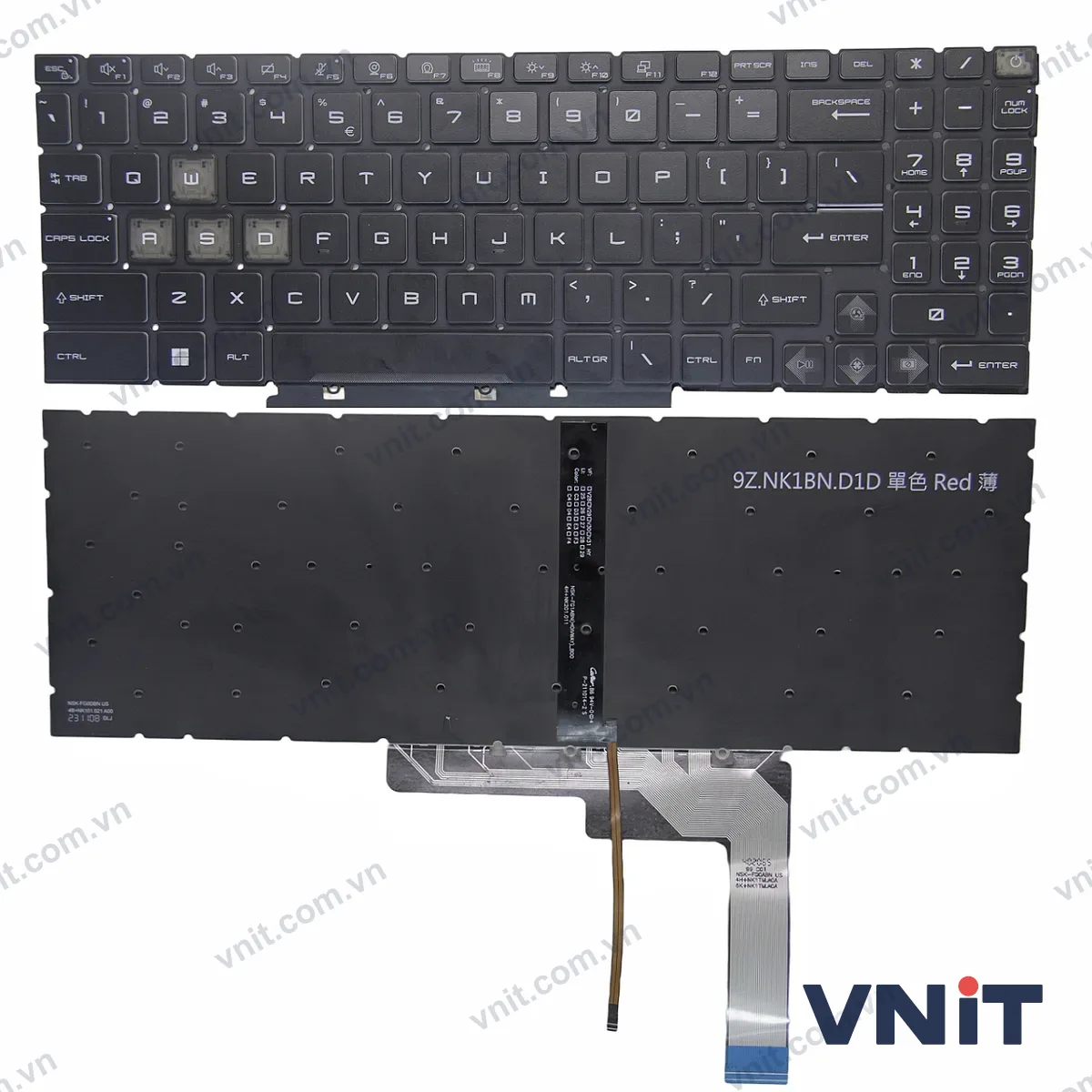 Bàn phím Laptop MSI Katana A15, A17 B8V B12V B13U B13V HX B14W (Có đèn nền) (Màu trắng)