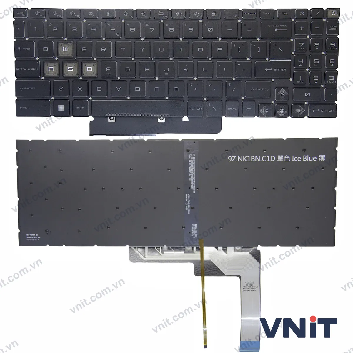 Bàn phím Laptop MSI Katana A15, A17 B8V B12V B13U B13V HX B14W (Có đèn nền) (Màu xanh)