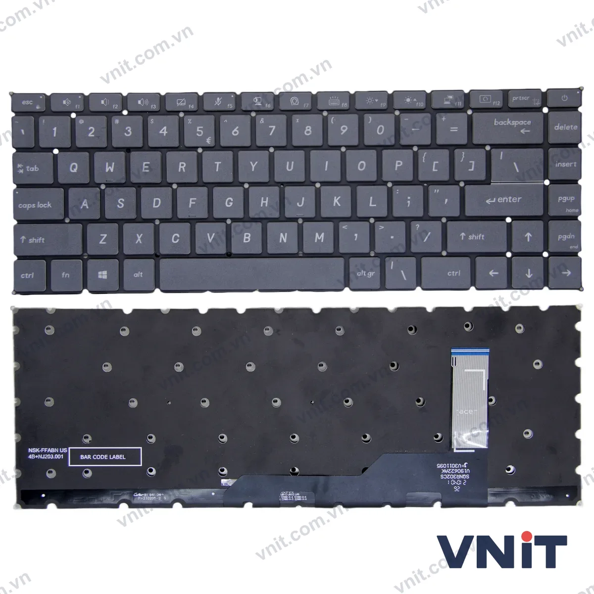 Bàn phím Laptop MSI Prestige 15 A10SC, MS-16S3, MS-1551, MS-14C1, MS-14C2 (Có đèn nền) (Màu xám)