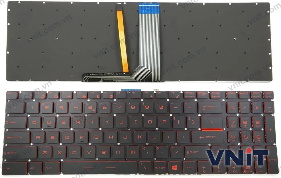 Bàn phím Laptop MSI WS60 2OJ 6QI 6QJ (Có đèn nền) (Màu đỏ)