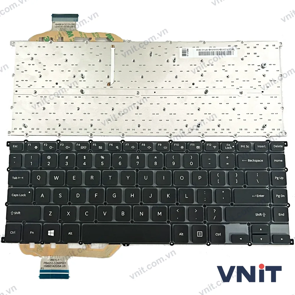 Bàn phím Laptop Samsung 9 Pro NP930Z5L, NP940Z5L, NP940Z5J (Có đèn nền) (Màu đen)