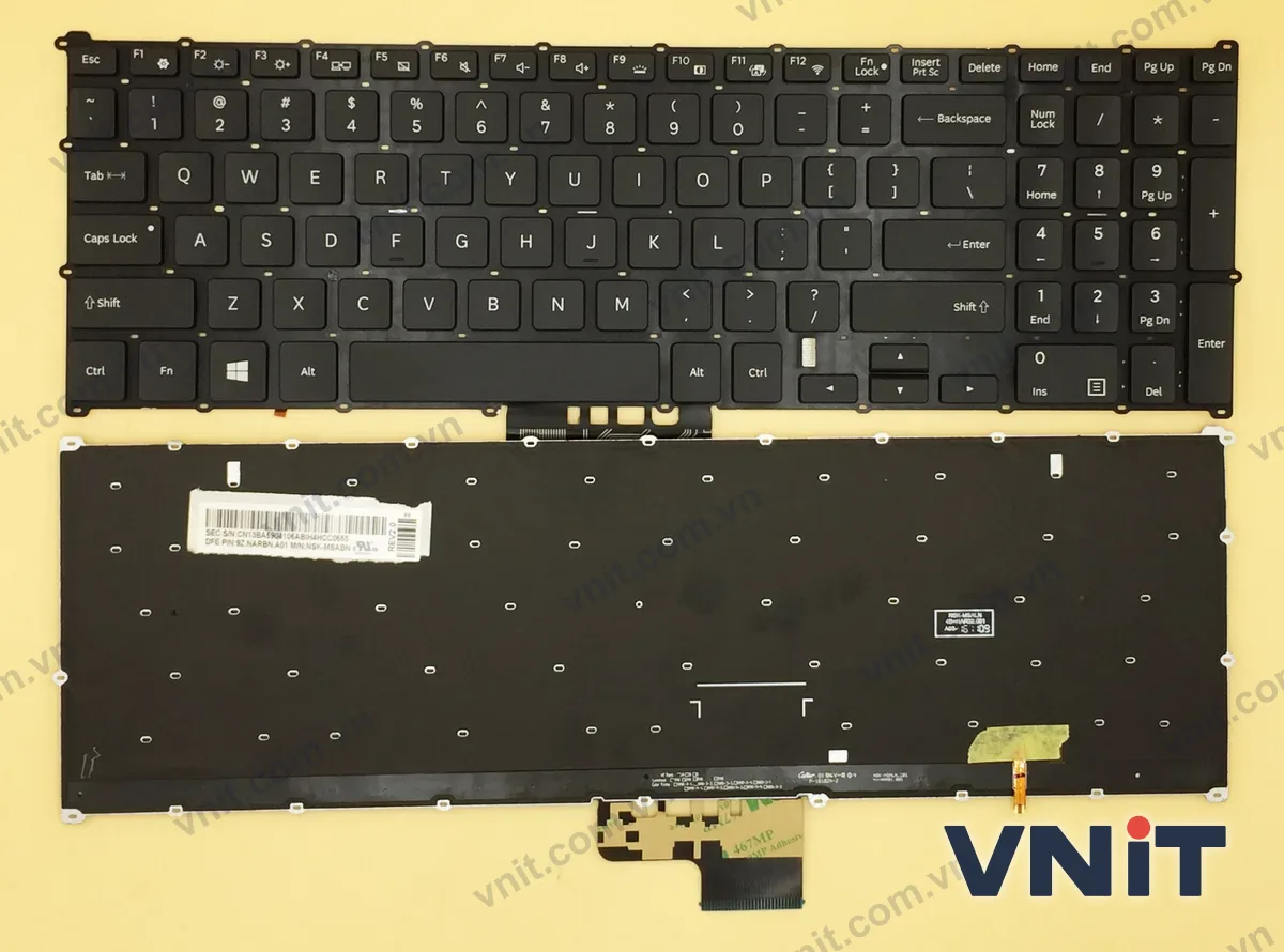 Bàn phím Laptop SAMSUNG 9Z.NARBN.A01 NSK-MSABN 01 (Có đèn nền)