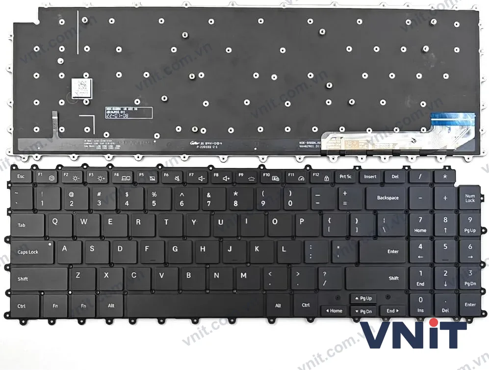 Bàn phím Laptop Samsung Galaxy Book Pro 360 15 950QDB, NP950QDB, NP950QDB-KA1US (Có đèn nền)