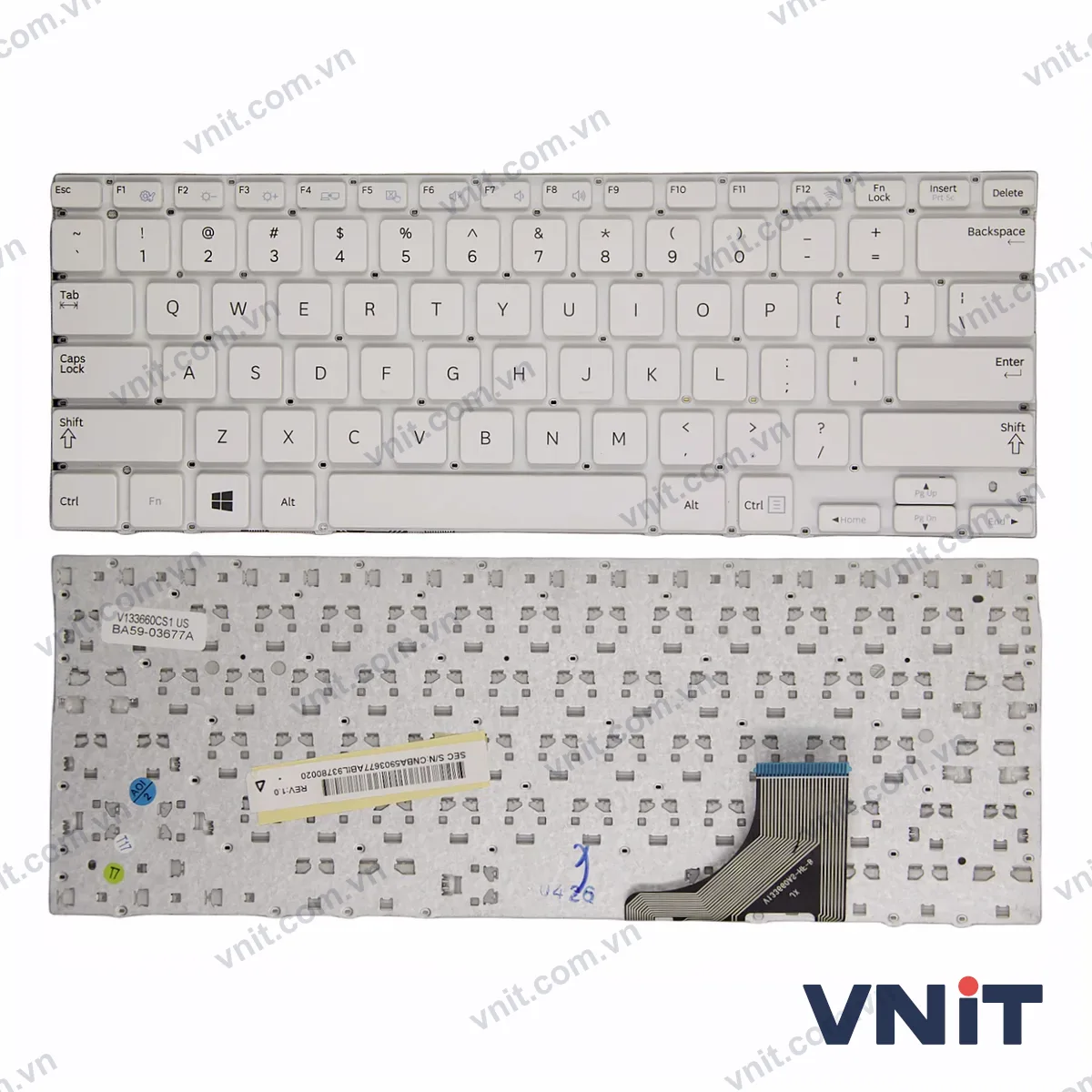 Bàn phím Laptop SAMSUNG NP535U3C NP530U3C NP530U3B NP532U3C NP535U3X NP542U3X NP540U3C (Màu trắng)