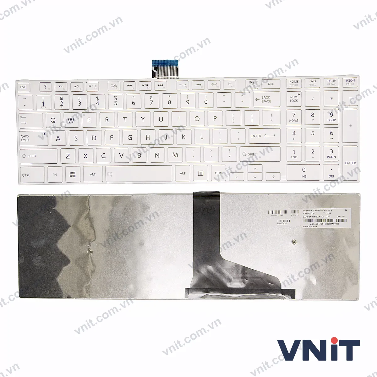 Bàn phím Laptop Toshiba C55D-A C55DT-A C55T-A C50DT-A C50T-A C50D-A C50T-A (Màu trắng)