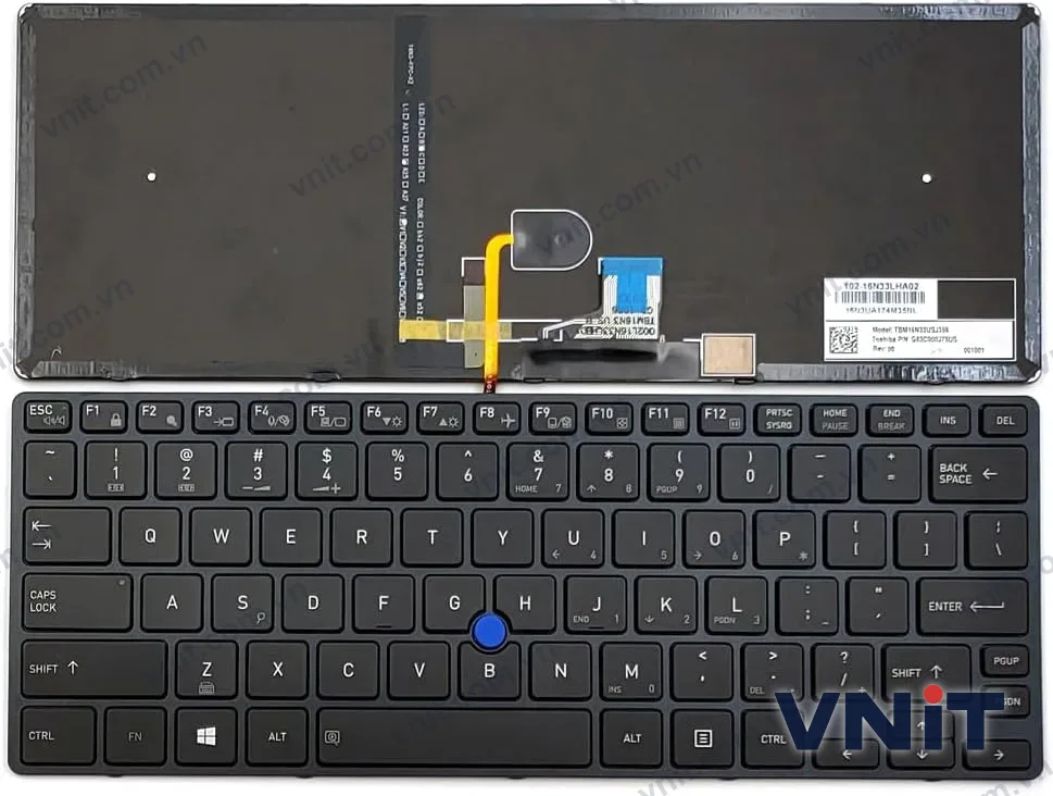 Bàn phím Laptop Toshiba Portege X30-D, X30-E (Có đèn nền)