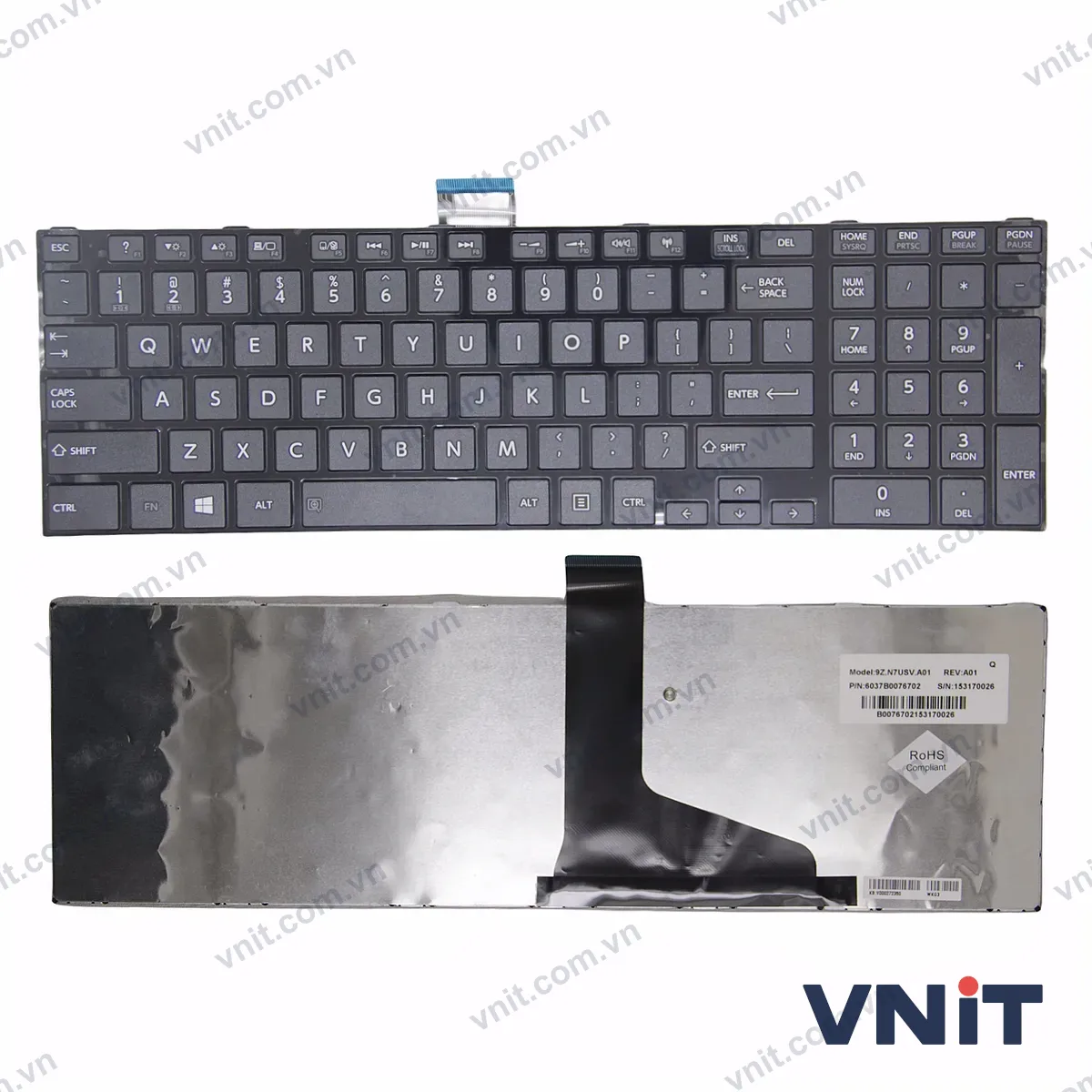Bàn phím Laptop Toshiba Qosmio X870 X875 (Màu đen)