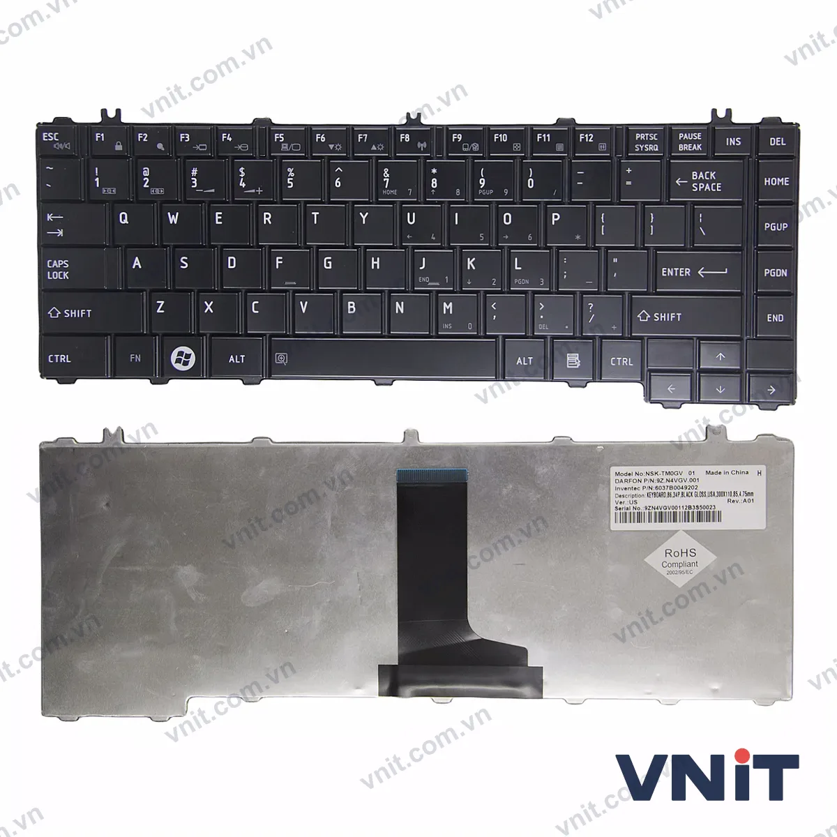 Bàn phím Laptop Toshiba Satellite L600 L605 L630 L640D C600D C605 C640 C630 L605 glossy (Màu đen)