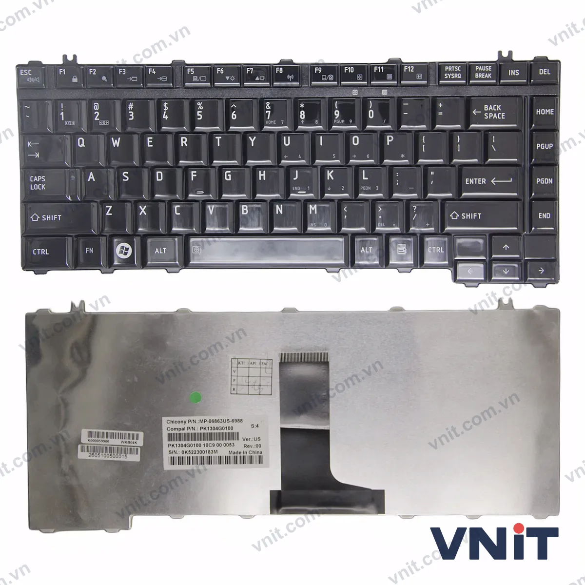 Bàn phím Laptop Toshiba Tecra A9, A10, A11 M9, M10, M11, S5, S10, S11 glossy (Màu đen)