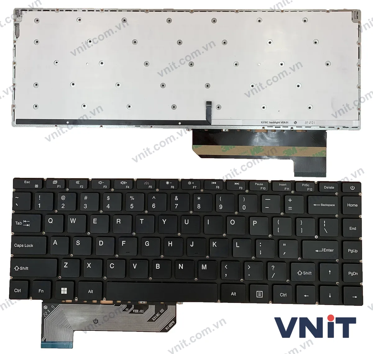 Bàn phím Laptop X318C N14RP9 5CS9 X317H XK-HS305 MB3181017 (Có đèn nền) (Màu đen)
